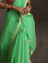 Parakeet Green Kota Doria Saree with Border & Tassles